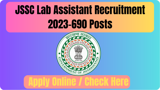JSSC Lab Assistant Recruitment 2023