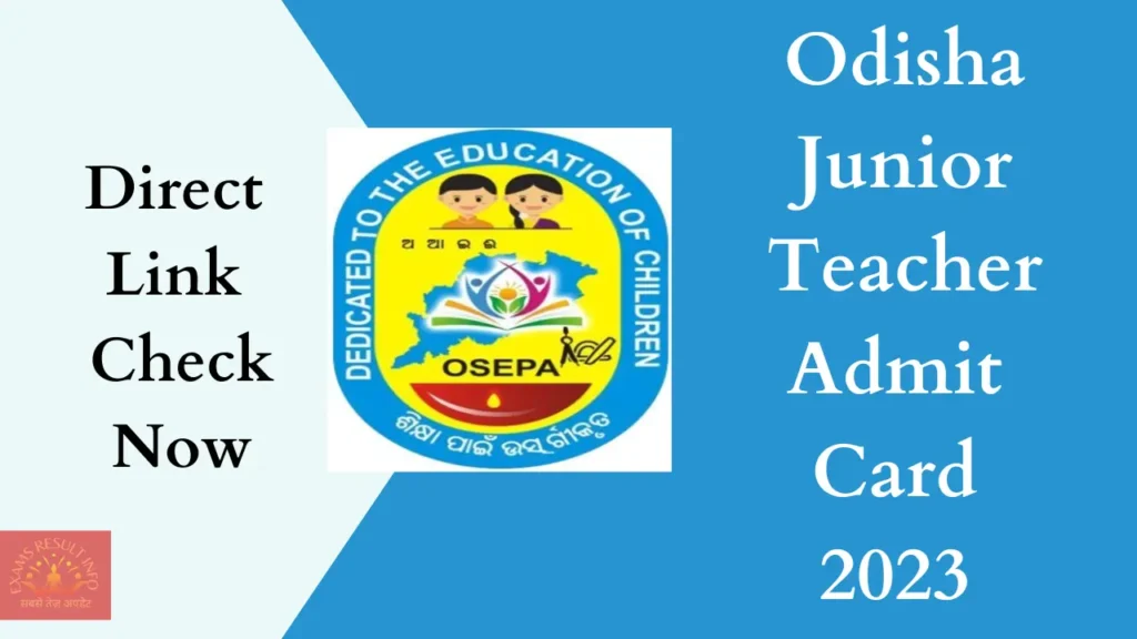 Odisha Junior Teacher Answer Key 2023 (Out) | Objections