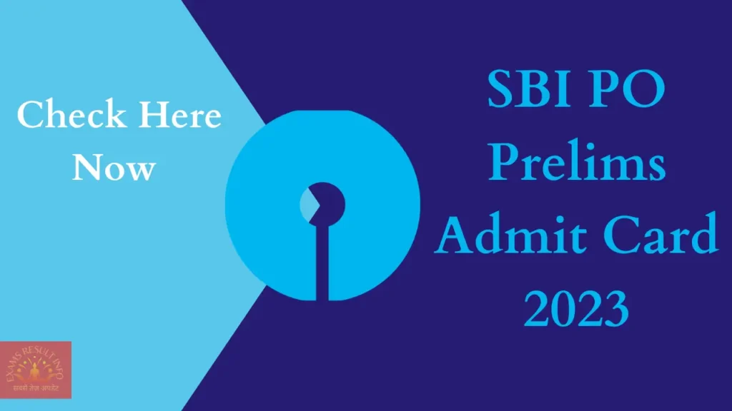 SBI PO Admit Card 2023
