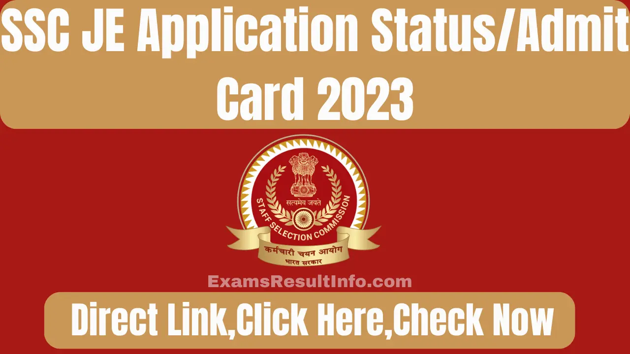 Ssc Je Admit Card Answer Key Out Status Direct Link Ssc Nic In