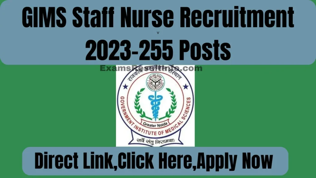 GIMS Staff Nurse Recruitment 2023