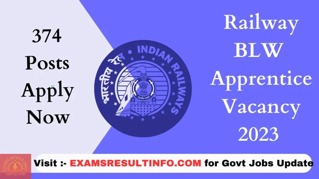 Railway BLW Apprentice Recruitment 2023