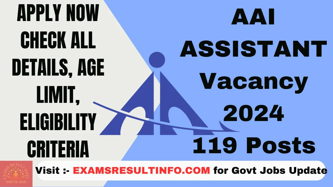 AAI Assistant Recruitment 2024,119 Posts for Junior and Senior Assistant
