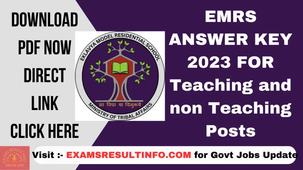 EMRS Answer Key 2023
