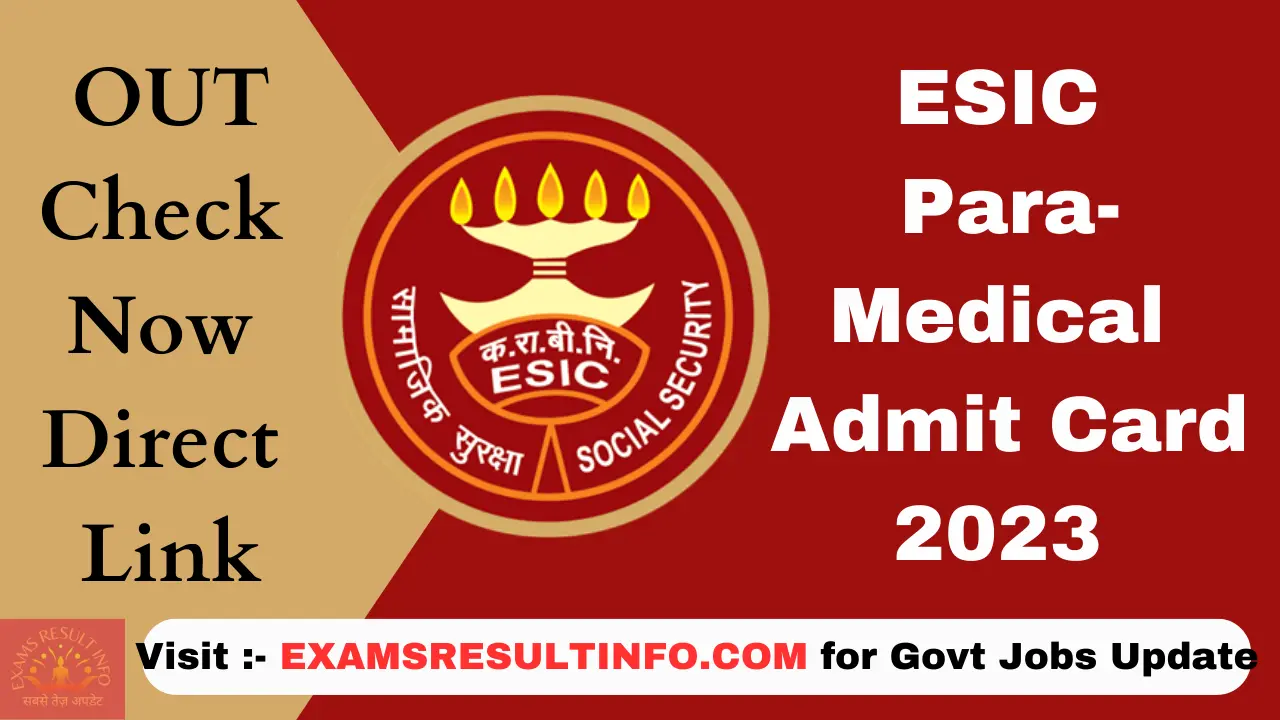 ESIC-Paramedical-Admit-Card-2023