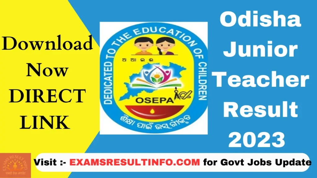 OSEPA JT Answer Key 2023 Out: Odisha Junior Teacher Answer Key Released At  osepa.odisha.gov.in; Result To Be Announced Soon