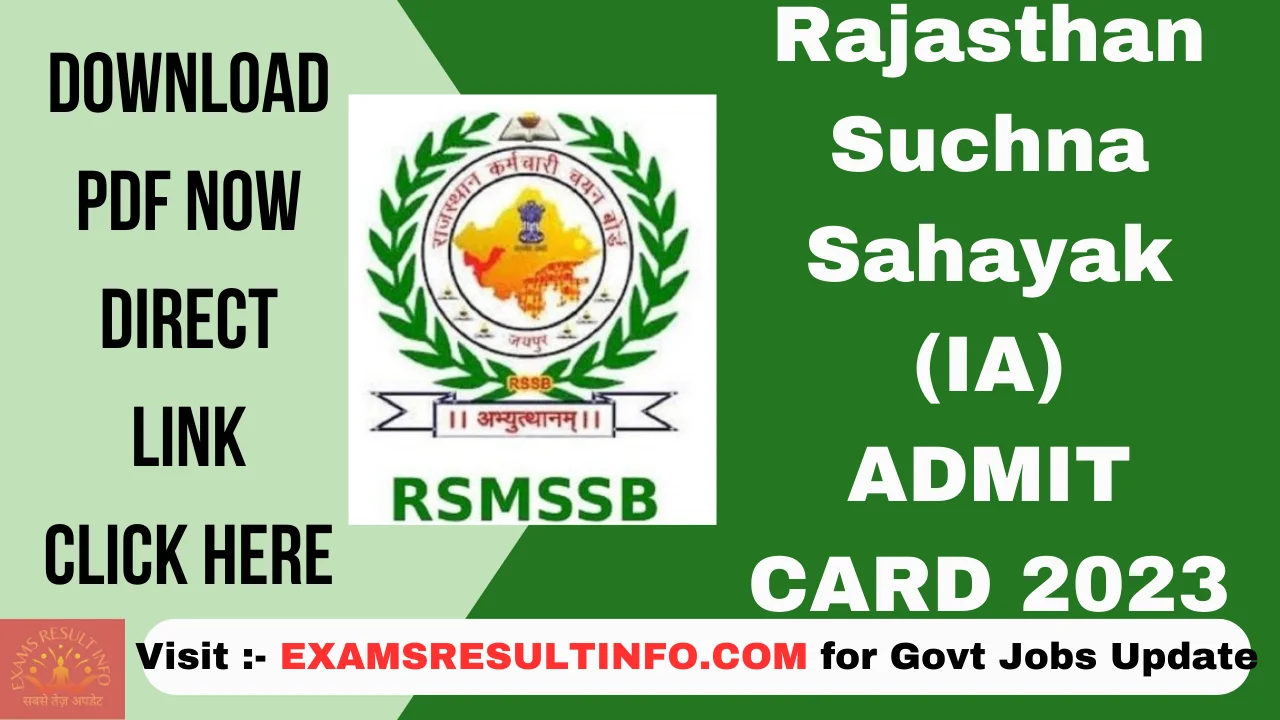 Rajasthan-Suchna-Sahayak-Admit-Card-2023