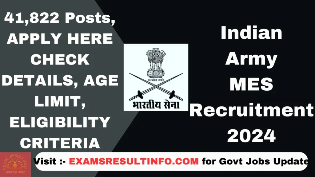 Army MES Recruitment 2024