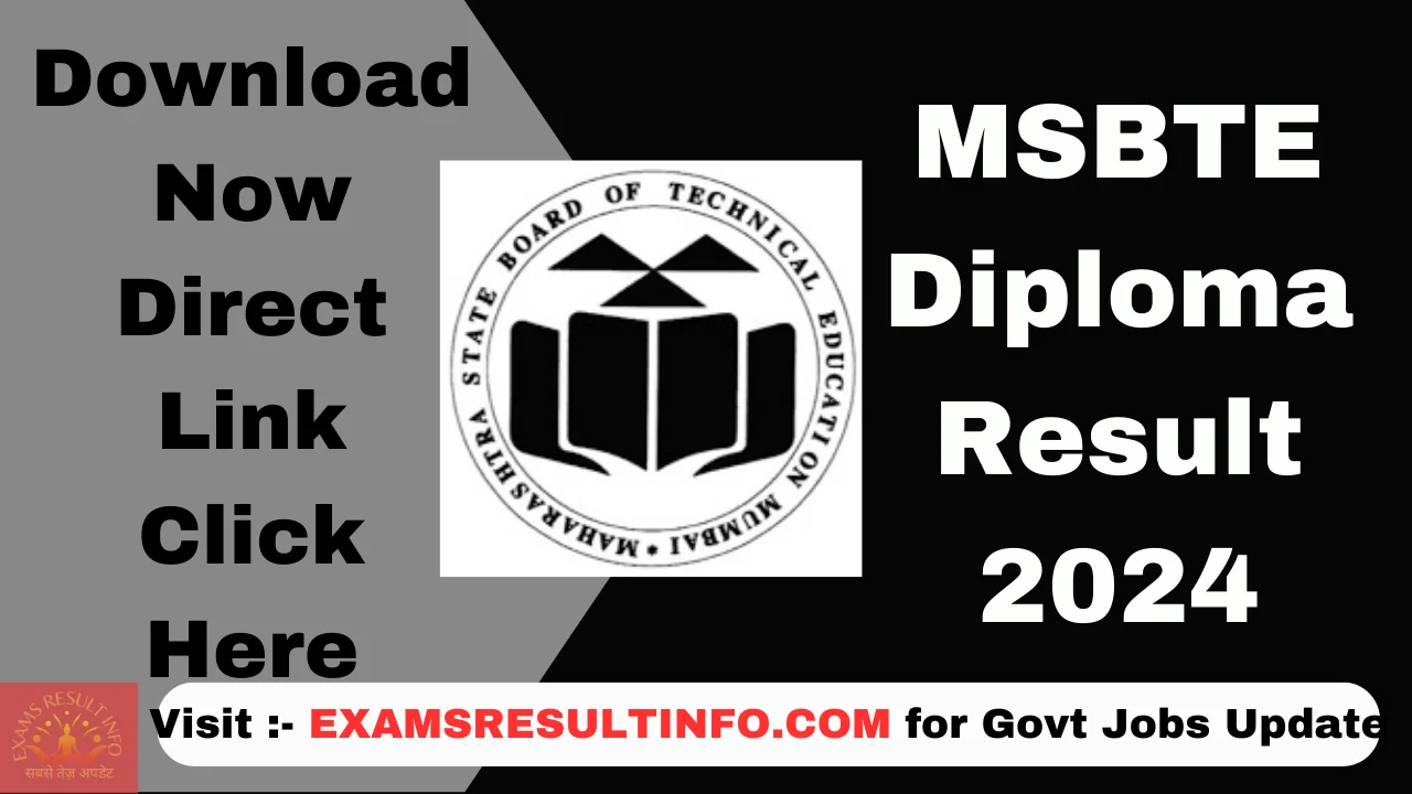 MSBTE Diploma Result 2024,Out, Direct Link Here