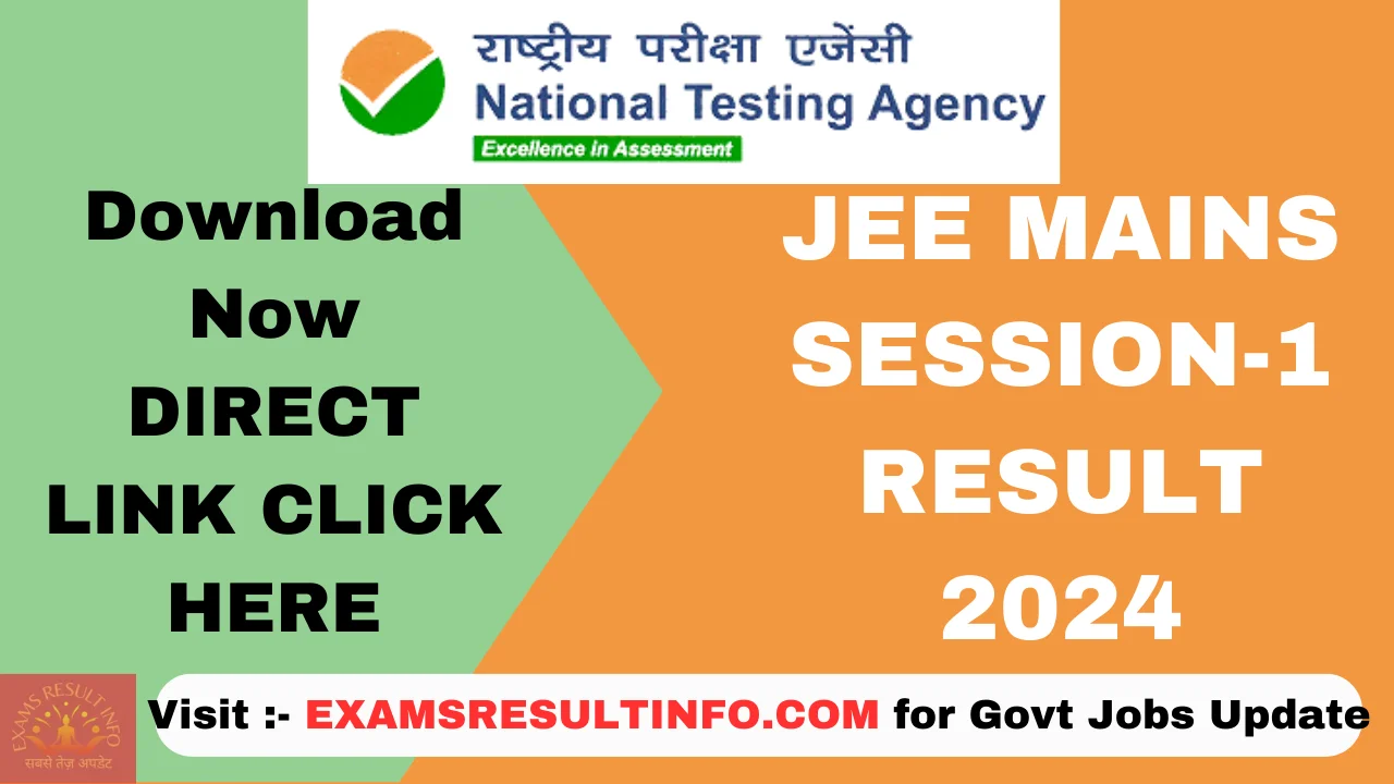 JEE Main Result 2024,OUT,Check Now,Direct Link Here