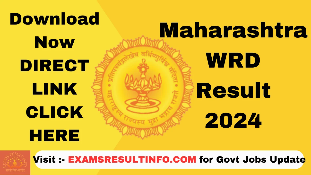 Maharashtra WRD Result 2024,OUT,Download Now, Direct Link