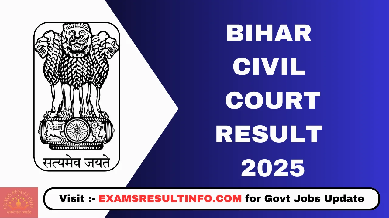 Bihar Civil Court Clerk Result 2025