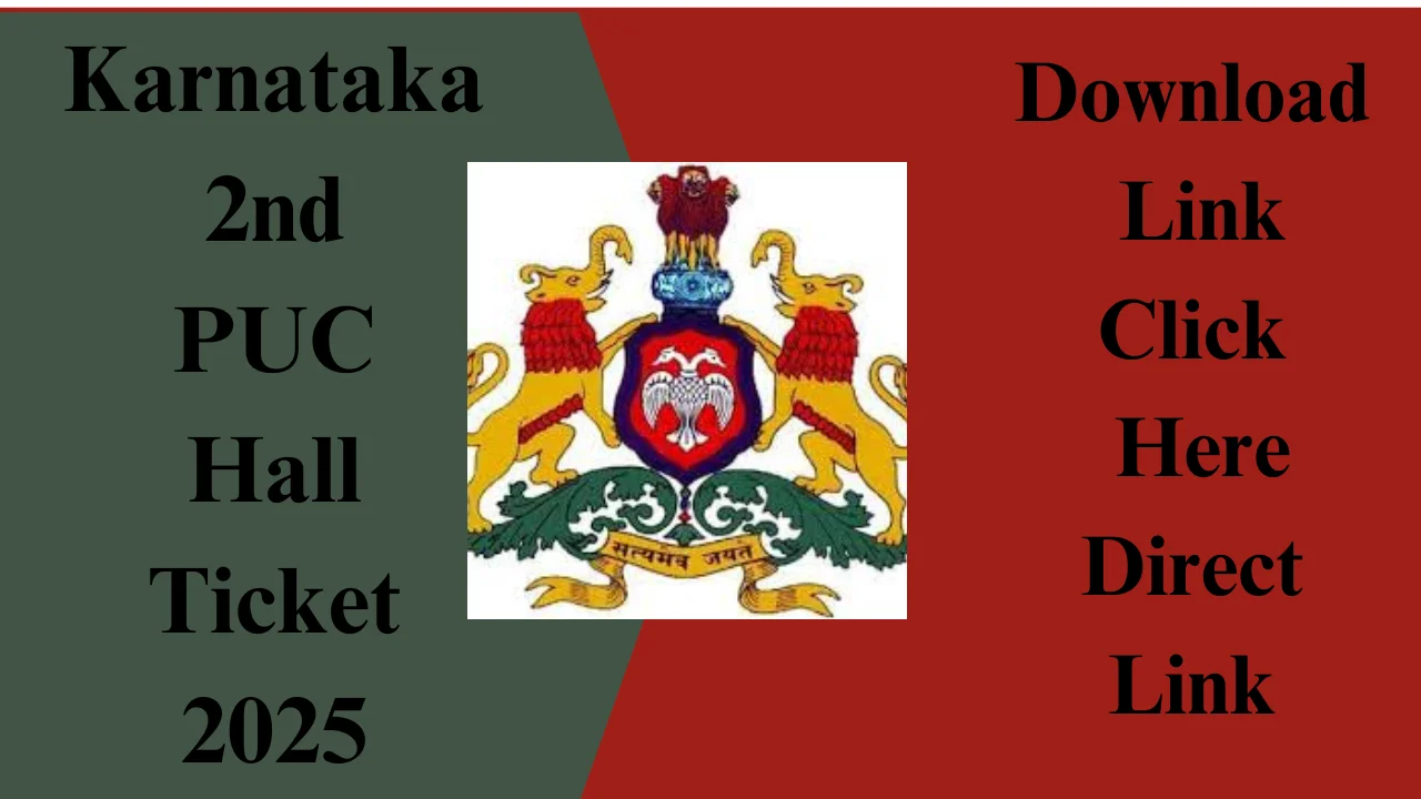 Karnataka 2nd PUC Hall Ticket 2025